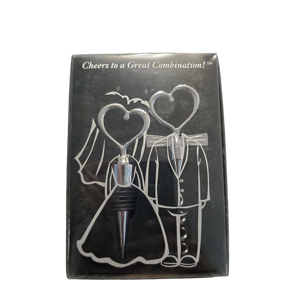 New Cheers to A Great Combination Corkscrew & Wine Stopper Gift Set